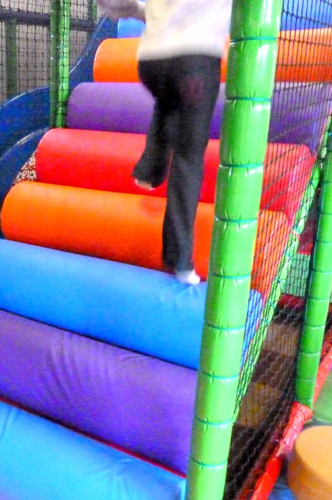 Steps in the Soft play area